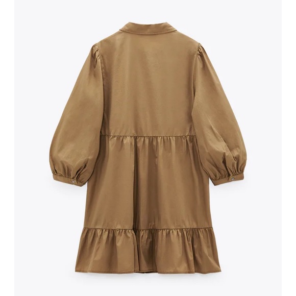 Zara cotton shirt dress with jewel button - Picture 7 of 12